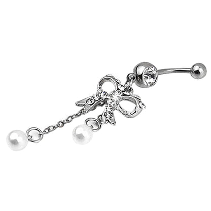 Lady Rhinestone Flower Stainless Steel Belly Button Navel Ring Piercing Jewelry Navel Piercing Earring Belly Piercing Sexy Body