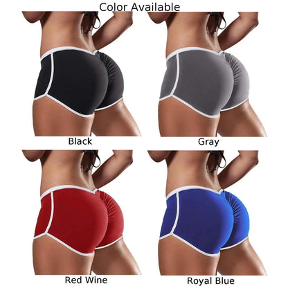 Hot Women Casual Solid Elastic High Waist Push Up Fitness Yoga Shorts Running Gym Stretch Sports Short Pants