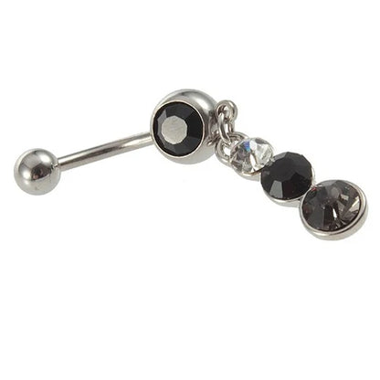 Lady Rhinestone Flower Stainless Steel Belly Button Navel Ring Piercing Jewelry Navel Piercing Earring Belly Piercing Sexy Body