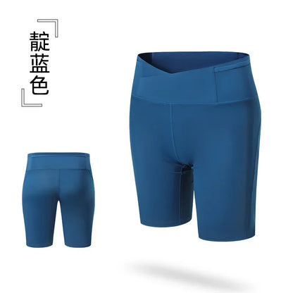 Summer Marathon Compression Shorts Quick Dry Running Training Tights Sports Women Men Leggings Pants Gym Male Pockets For Man