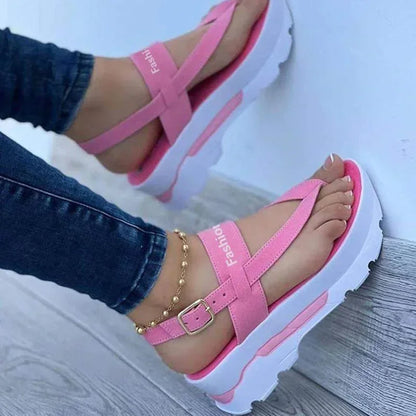 Women Sandals New Platform Sandals For Summer Wedges Shoes Women Platform Heels Sandalias Mujer Luxury Summer Flip Flops