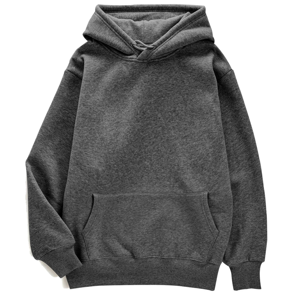 Fashion Solid Women Streetwear Multicolor Autumn Female Hoodies Fleece Pocket Unisex Oversize Pullovers Comfortable Warm Hoody