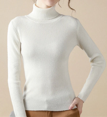 Heliar Women Fall Turtleneck Sweater Knitted Soft Pullovers Cashmere Jumpers Basic Soft Sweaters For Women 2024 Autumn Winter