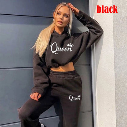 Women Fashion Casual Tracksuits Long Sleeve Hoodies and Trousers Sport Suits Hoodies Slim Jogging Suits