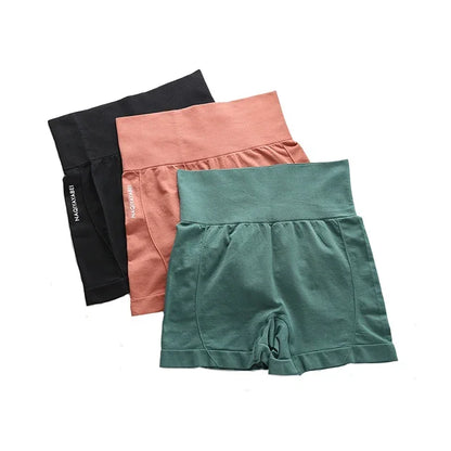 High Waist Sport Shorts Abdominal Contraction Shaping Fitness Yoga Short Cycling Shorts Safety PantsGym Legging Fitness