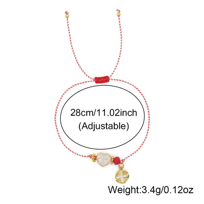 Go2boho Martis Series Micro-set Round Pendant Snowflake Crystals Heart Jewelry 2024 Fashion Greek March Bracelets For Women