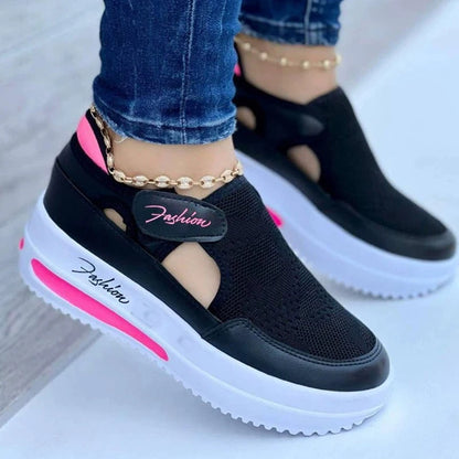 Red Sneakers Women Shoes Woman Tennis Shoes Canvas Shoe Female Casual Shoes Ladies Sport Shoes Platform Sneaker Hollow Out Shoes