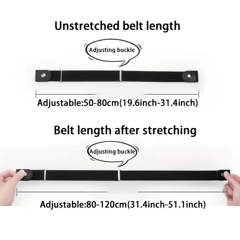 1pc Buckle-Free Belt For Jean Pants,Dresses,No Buckle Stretch Elastic Waist Belt For Women/Men,No Bulge,No Hassle Waist Belt