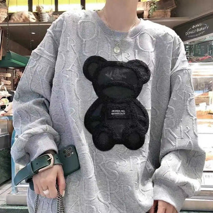 Little Bear Sweater Women's 2022 New Spring And Autumn Design Sensation Niche Hoodless Shirt