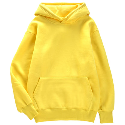 Fashion Solid Women Streetwear Multicolor Autumn Female Hoodies Fleece Pocket Unisex Oversize Pullovers Comfortable Warm Hoody