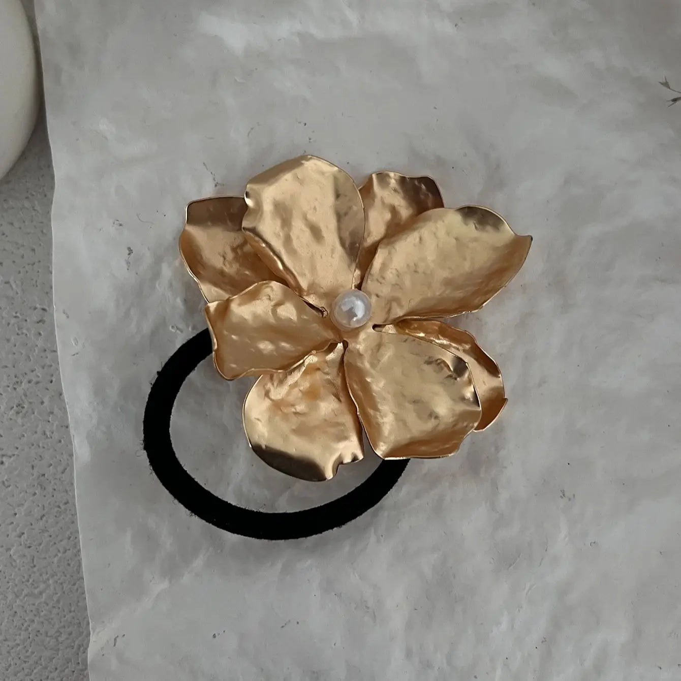 SHIXIN 8 Styles Temperament Gold Color Flower High Elastic Hair Band for Women Bowknot Heart Rubber Bands Hair Ring Wholesale