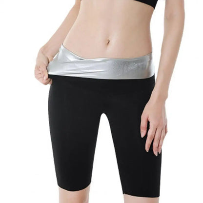 High-Waist Women Shorts Solid Color Thin Shapewear Tight Fat Burning Sauna Sweat Body Shapers Sportswear