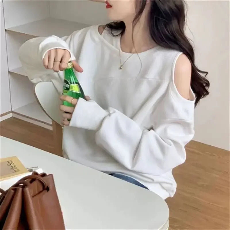 2024 Women's T Shirts Black Clothes Female Tops Loose Simple Cheap Tees Stylish One Piece Wholesale Spring and Autumn O Tshirts