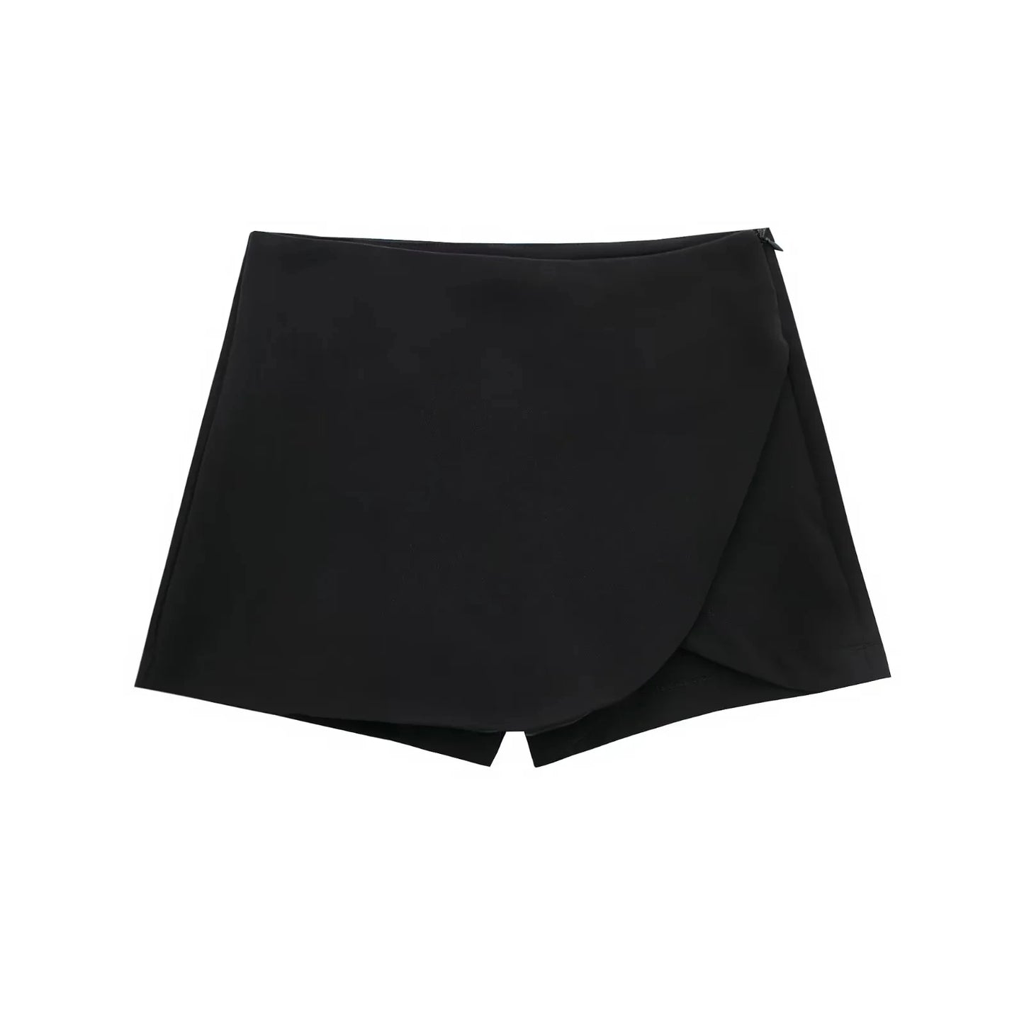 TRAF Beige Mini Skirt Pants High Waist Skort For Women Summer Asymmetric Black Skirt Shorts Casual Pink Brown Women's Skort